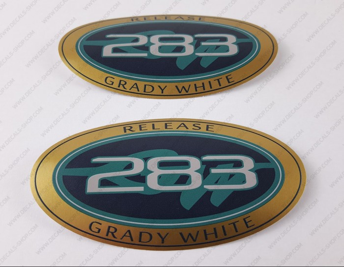 Grady White 283 Release Decals Set of 2 x 5"